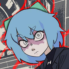 Blind Girl Headshot of my original character drawn by friend bandito